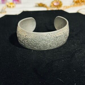 Vintage Pewter Cuff Bracelet